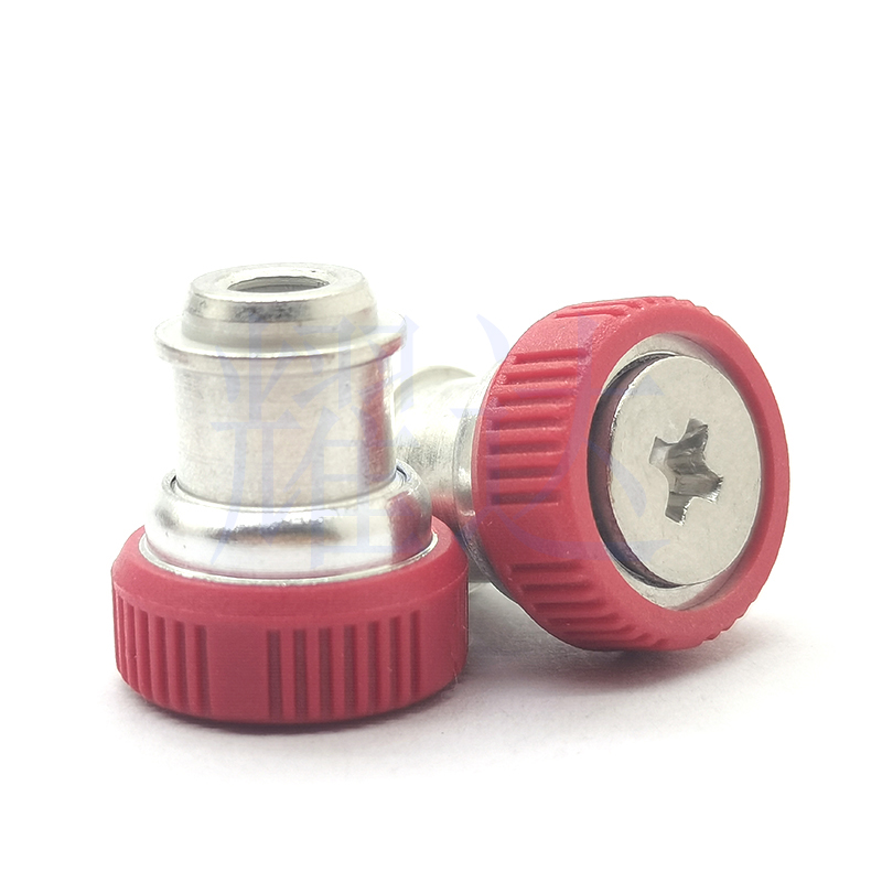 耐高溫鍍錫塑膠頭彈簧螺釘M3/440手?jǐn)Q面板螺絲釘非標(biāo)定制