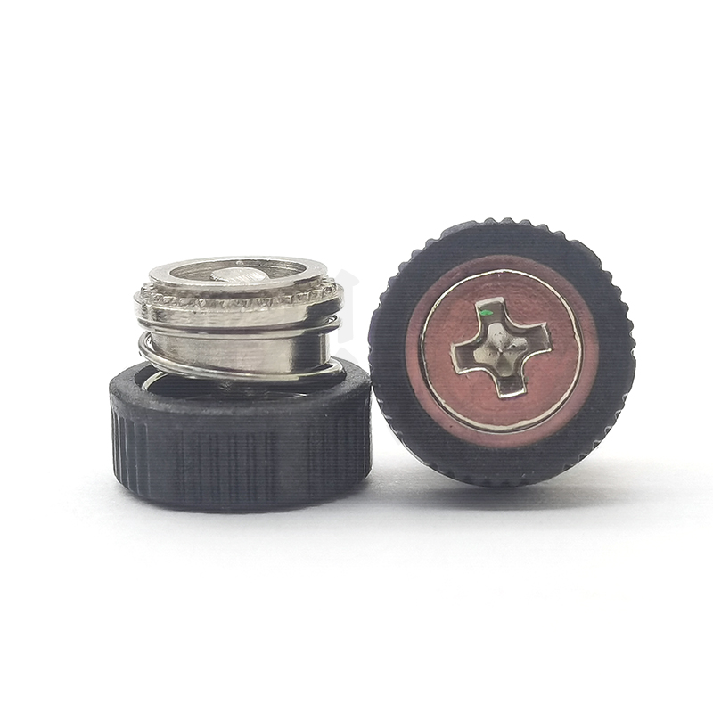 非標(biāo)定制膠頭彈簧螺釘M3塑料頭螺絲壓鉚式松不脫彈簧螺絲